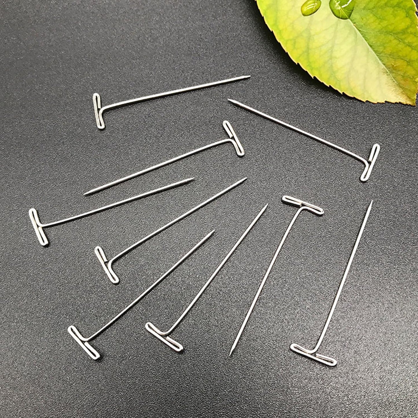 150 Pcs T Pins, Sewing Pins for Blocking Knitting, Modelling, Wig Making and Crafts, Straight Pins T-Pins Stainless Steel Nickel Plated with Storage Box (1.5 Inch,2 Inch)