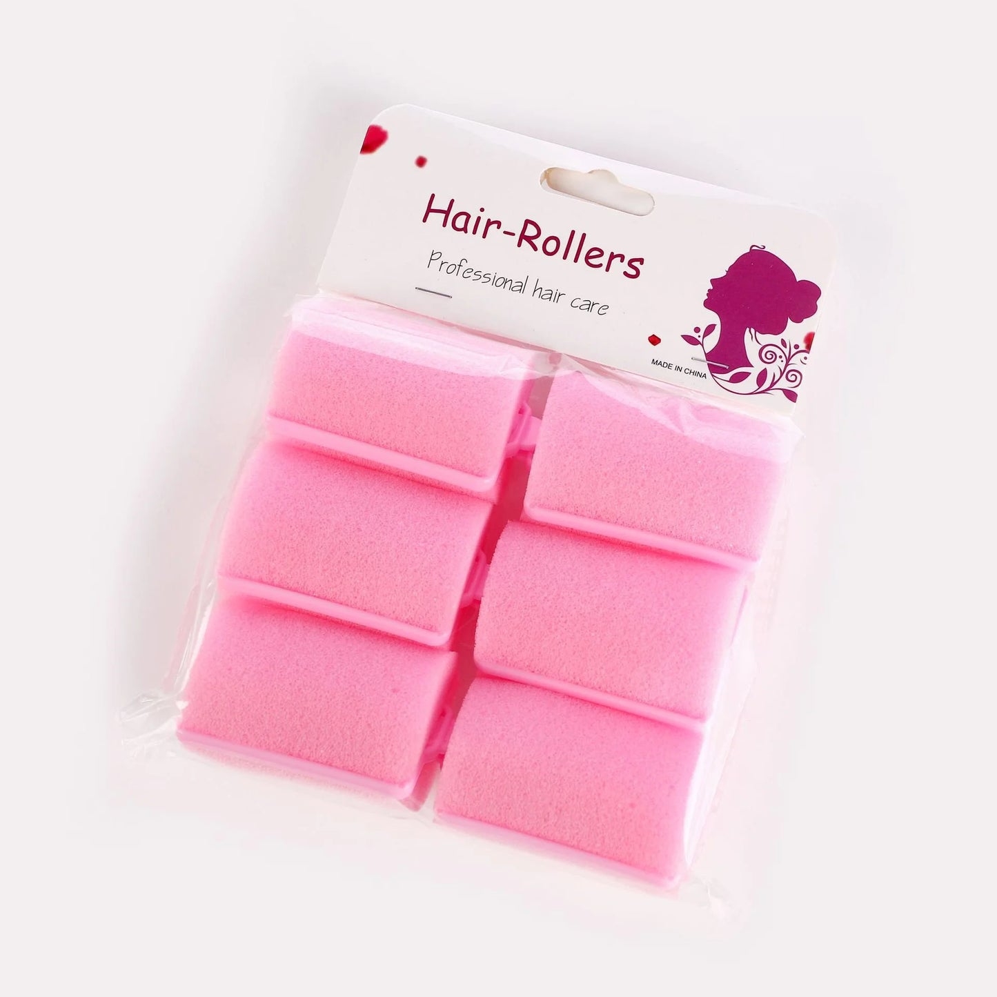 10Pcs Sponge, Foam Hair Roller Sleeping Hair Curlers Flexible Hair Styling Curlers Sponge (2.5Cm-Pink)