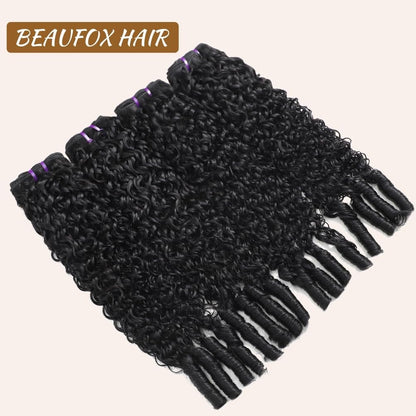 3C4A Burmese Curly Bundles Human Hair 16 18 20 22 Inch 12A Unprocessed Virgin Human Hair Water Wave 