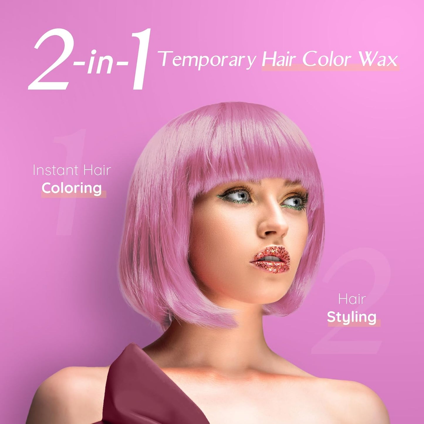 Temporary Hair Color Wax 150G (Pink)