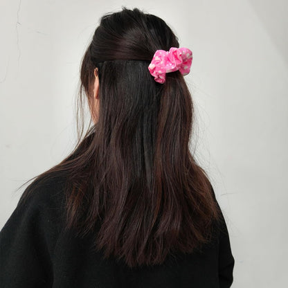Heart Hair Scrunchies Elastics Hair Band Ponytail Holder Velvet Hair Ropes for Women Girls Valentines Hair Accessories Pink White Red 3PCS