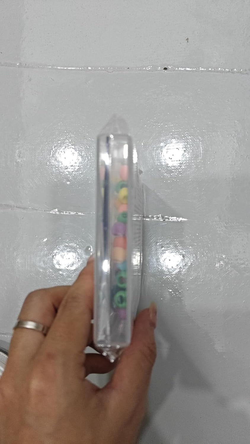 50Pcs Girls  & Girls Hair Beads, Silicone Decors with Colorful Rubber Bands, Threader and Plastic Box - Pony Beads 