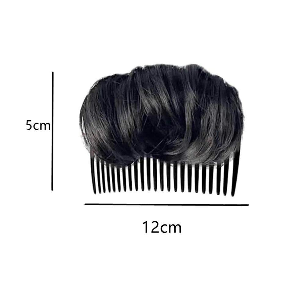 1Pc Volume up Hair Base,  Hairstyle Clip Bun Maker, Volume Insert Hair Bump up Tool for Short Long Hair DIY (Black)