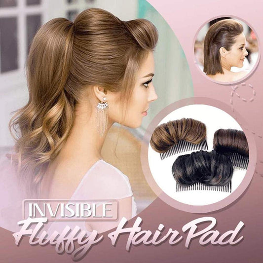 1Pc Volume up Hair Base,  Hairstyle Clip Bun Maker, Volume Insert Hair Bump up Tool for Short Long Hair DIY (Black)