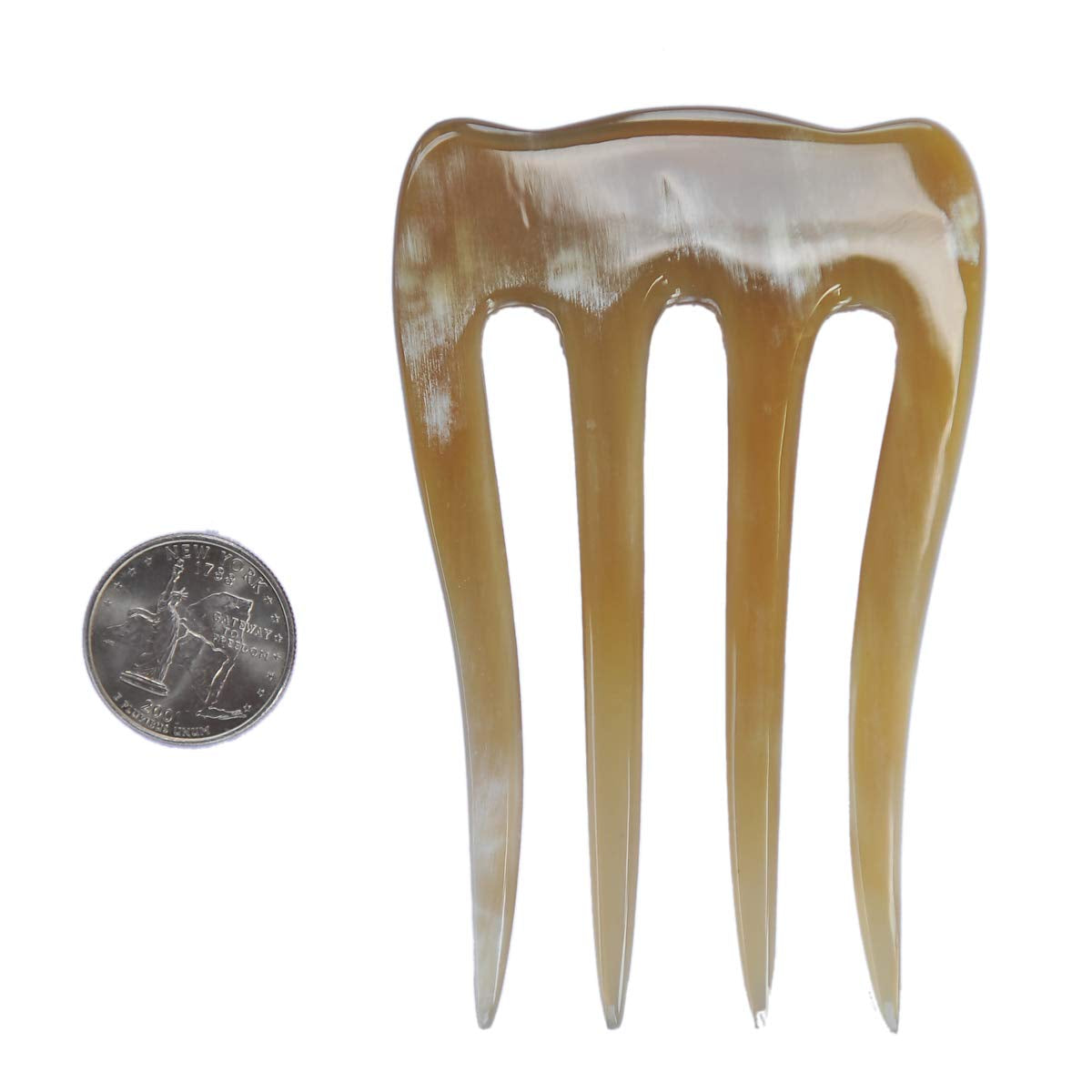 Buffalo Horn Hair Comb 4 Prongs Fork Hair Pin Hair 