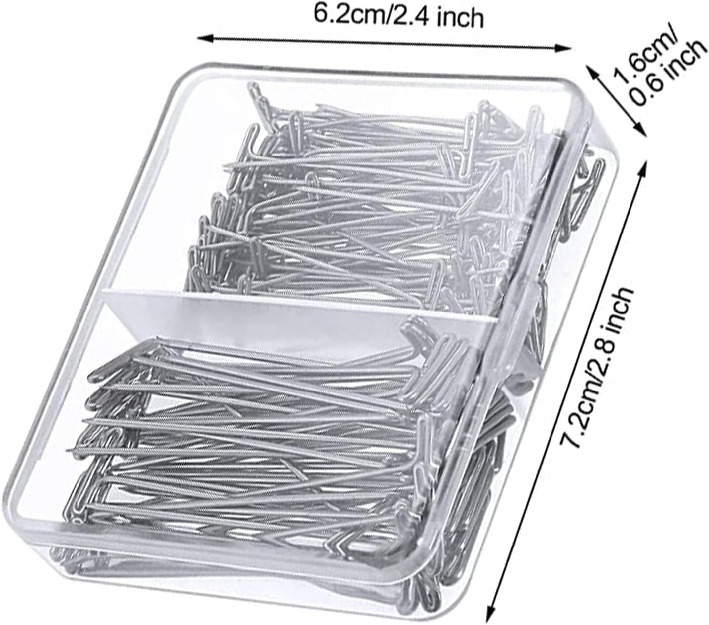 150 Pcs T Pins, Sewing Pins for Blocking Knitting, Modelling, Wig Making and Crafts, Straight Pins T-Pins Stainless Steel Nickel Plated with Storage Box (1.5 Inch，2 Inch)